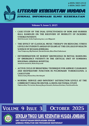 					View Vol. 9 No. 3 (2025): Volume 9 Issue 3, October 2025, Literasi Kesehatan Husada: Jurnal Informasi Ilmu Kesehatan
				